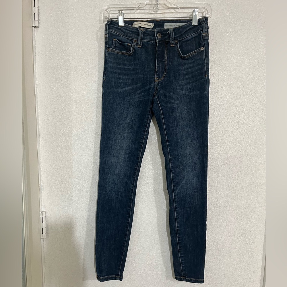 Pilcro and the letter press anthropology high rise denim legging Sz 26
